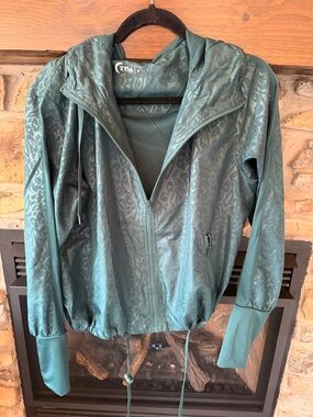 Zyia Teal Hooded Lightweight Jacket